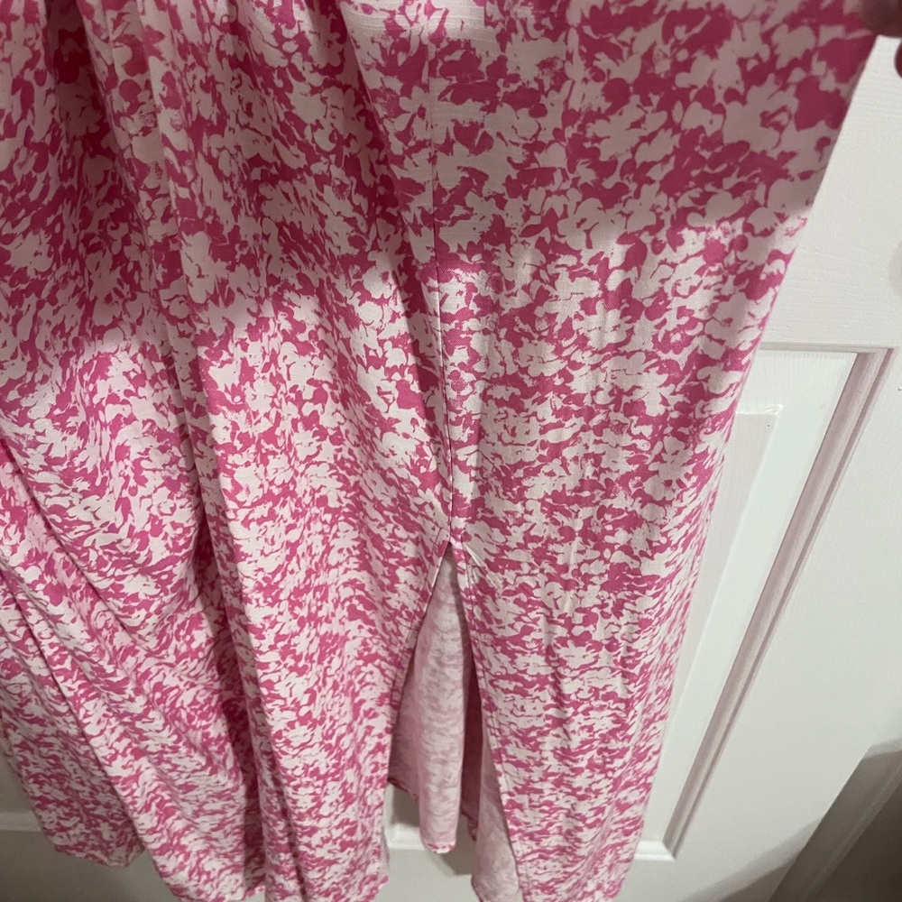 Ava & Viv Pink Floral Midi Dress - Picture 3 of 5